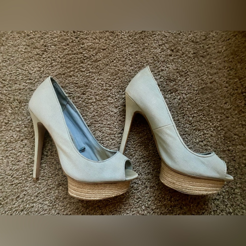 Denim high heels size 8.5